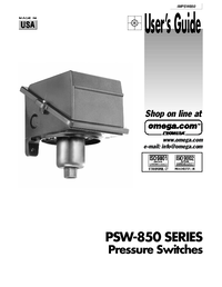 Thumbnail of document Manual - PSW-852BK General Purpose Industrial Pressure Switch with 2 Outputs